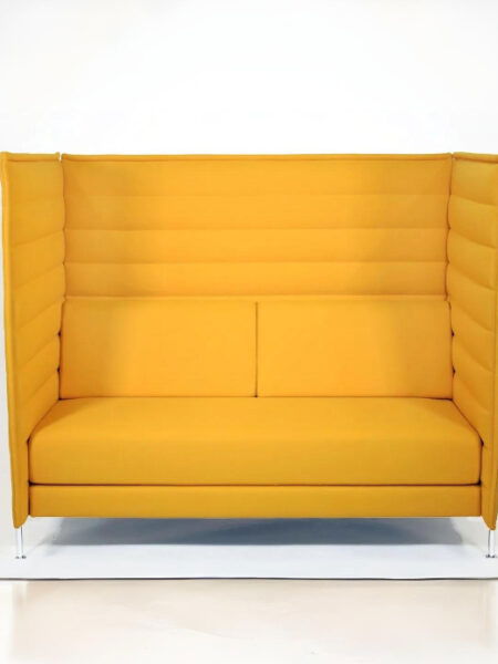 Vitra Alcove Highback Zweisitzer Sofa (Gelb)